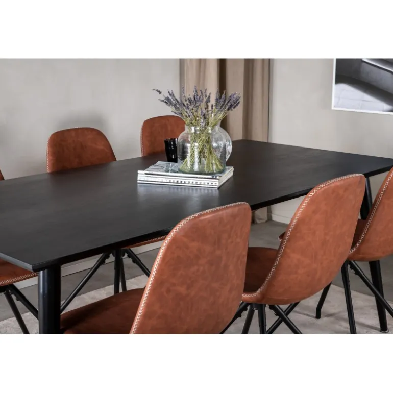 Dipp Spisebordssæt - Sort og Brun