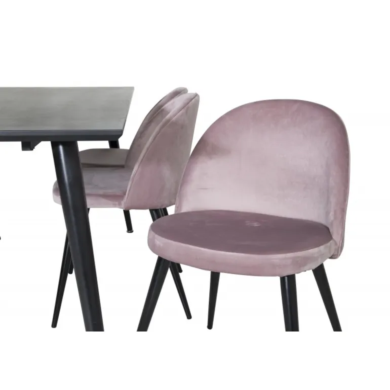 Dipp Spisebordssæt - Sort og Pink