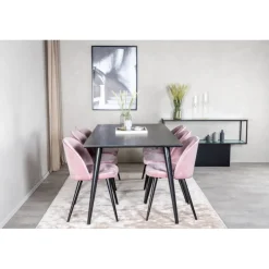 Dipp Spisebordssæt - Sort og Pink