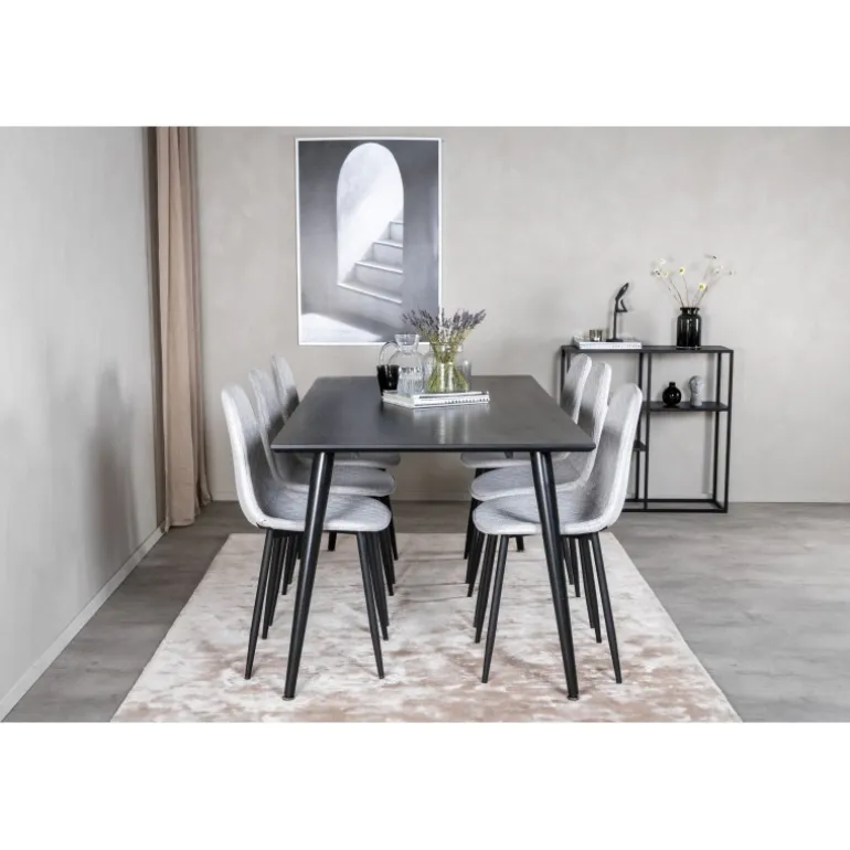 Dipp Spisebordssæt - Sort og Grå