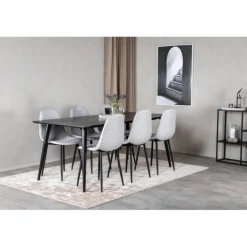 Dipp Spisebordssæt - Sort og Grå