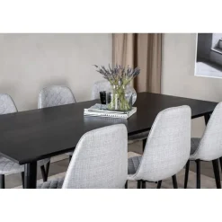 Dipp Spisebordssæt - Sort og Grå