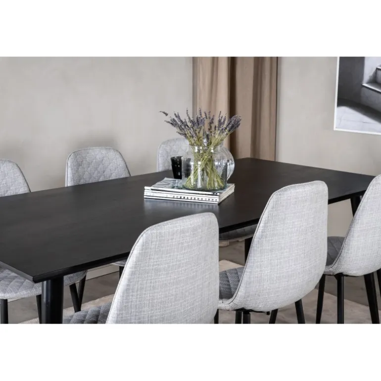 Dipp Spisebordssæt - Sort og Grå