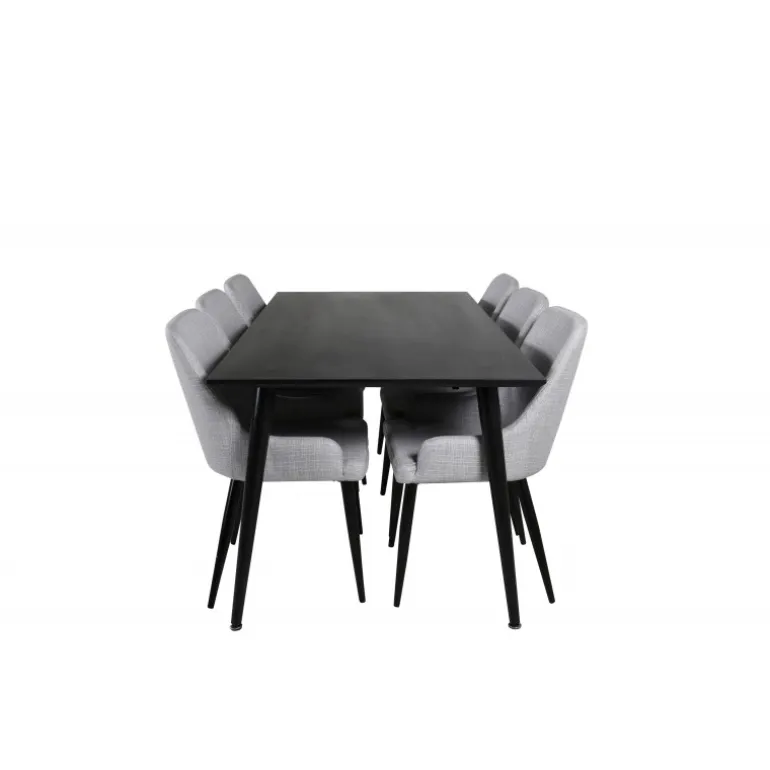 Dipp Spisebordssæt - Sort og Lysegrå
