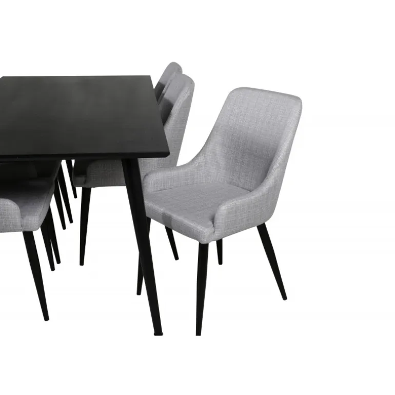 Dipp Spisebordssæt - Sort og Lysegrå