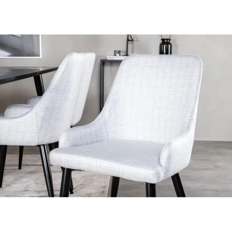 Dipp Spisebordssæt - Sort og Lysegrå