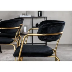 Dipp Spisebordsæt - Sort og Messing