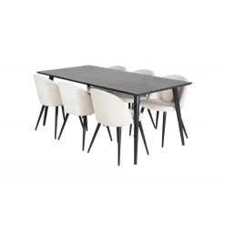 Dipp Spisestue Sæt - Beige og Sort