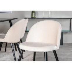 Dipp Spisestue Sæt - Beige og Sort