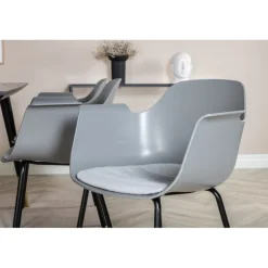 Dipp Spisestuesæt - Sort, Messing Grå