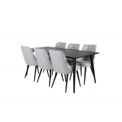 Dipp Spisestuesæt - Sort og Lysegrå