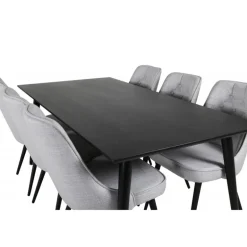 Dipp Spisestuesæt - Sort og Lysegrå