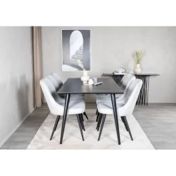 Dipp Spisestuesæt - Sort og Lysegrå