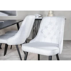 Dipp Spisestuesæt - Sort og Lysegrå