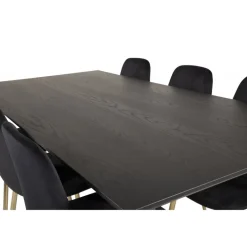 Dipp Spisestuesæt - Sort og Messing