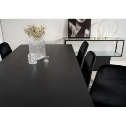 Dipp Spisestuesæt - Sort og Messing