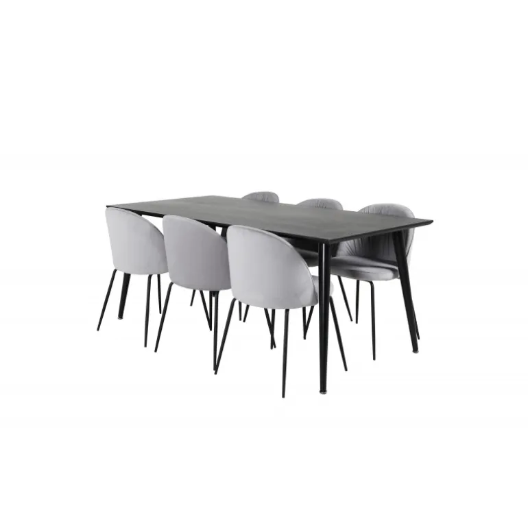 Dipp t Spisebordssæt - Sort og Grå