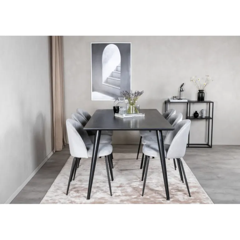 Dipp t Spisebordssæt - Sort og Grå