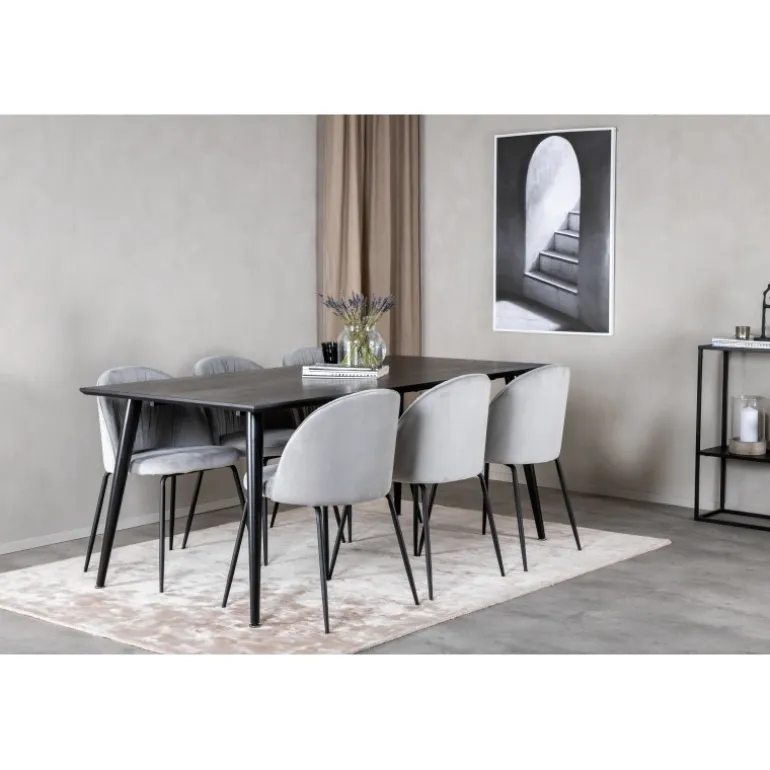 Dipp t Spisebordssæt - Sort og Grå