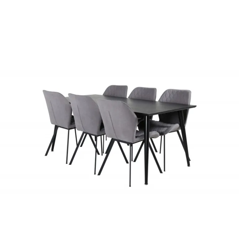 Dipp t Spisebordssæt - Sort og Grå