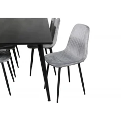 Dipp t Spisebordssæt - Sort og Grå