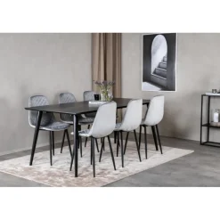 Dipp t Spisebordssæt - Sort og Grå