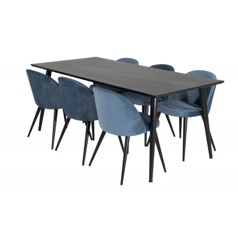 Dipp t Spisebordssæt - Sort og Blå