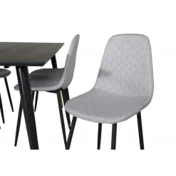 Dipp t Spisebordssæt - Sort, Messing Grå