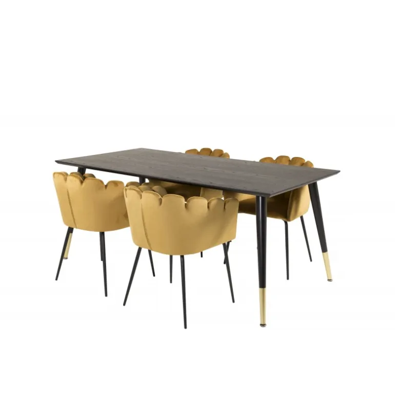 Dipp t Spisebordssæt - Sort og Messing