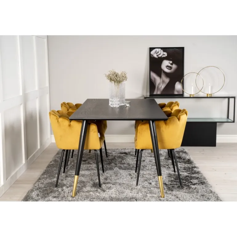 Dipp t Spisebordssæt - Sort og Messing