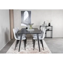 Dipp t Spisebordssæt - Sort og Lysegrå