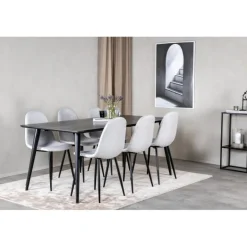 Dipp t Spisebordssæt - Sort og Lysegrå