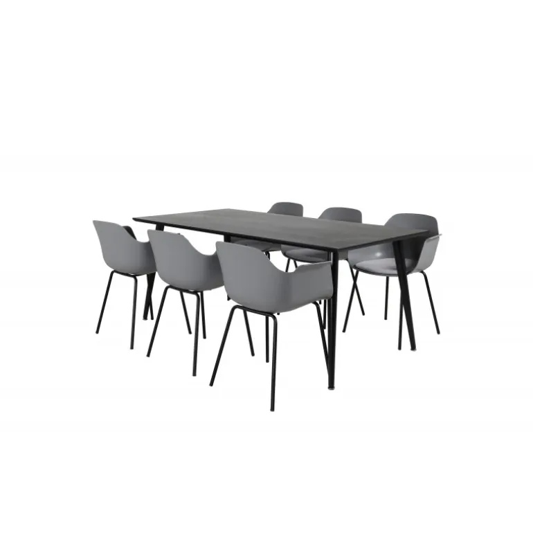 Dipp t Spisebordssæt - Sort og Grå