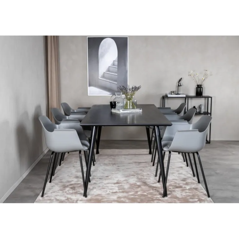 Dipp t Spisebordssæt - Sort og Grå