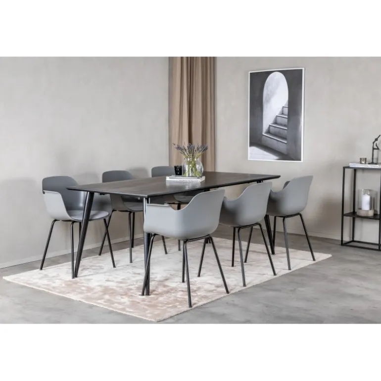 Dipp t Spisebordssæt - Sort og Grå