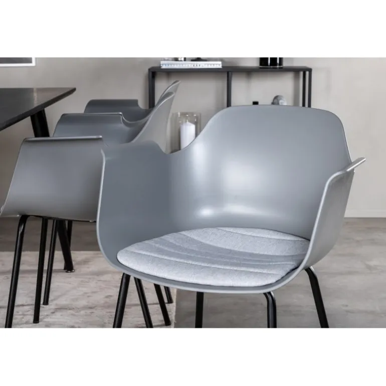 Dipp t Spisebordssæt - Sort og Grå