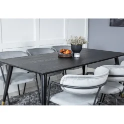 Dipp t Spisebordssæt - Sort, Messing Grå