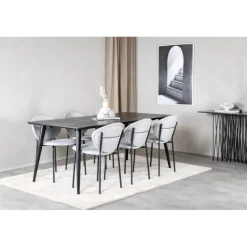 Dipp t Spisebordssæt - Sort og Grå