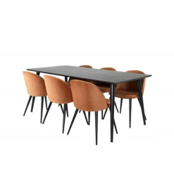 Dipp t Spisebordssæt - Sort og Light Cognac