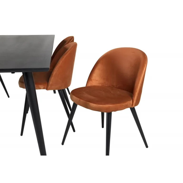 Dipp t Spisebordssæt - Sort og Light Cognac