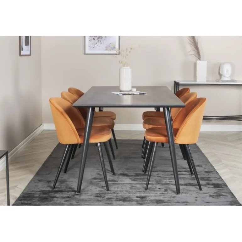 Dipp t Spisebordssæt - Sort og Light Cognac