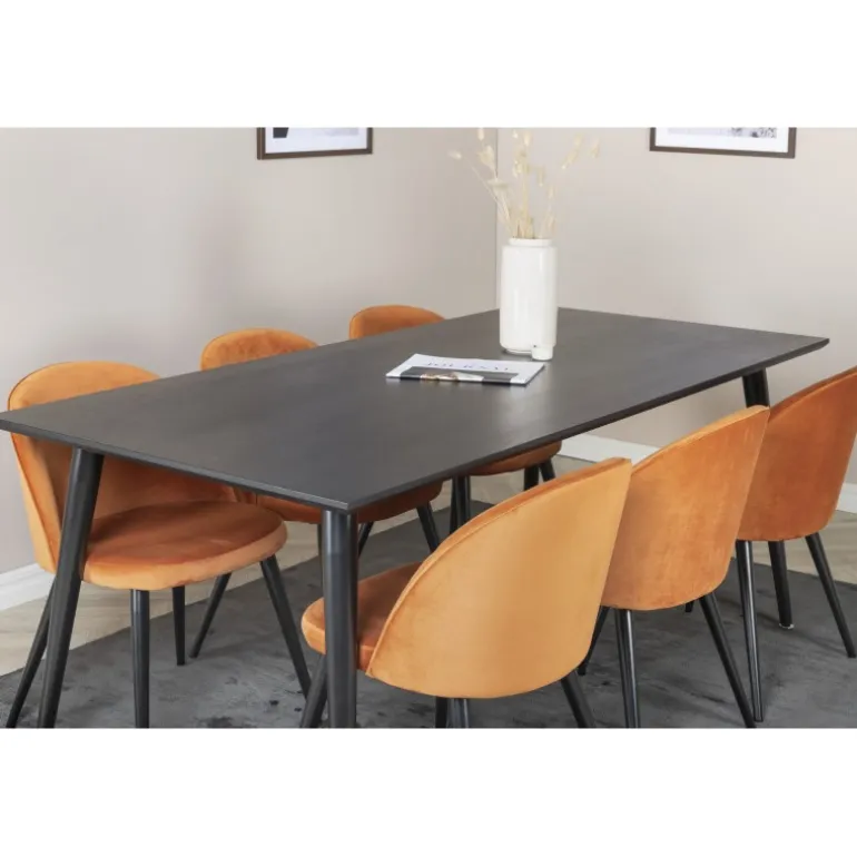 Dipp t Spisebordssæt - Sort og Light Cognac