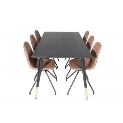 Dipp t Spisebordssæt - Sort og Brun