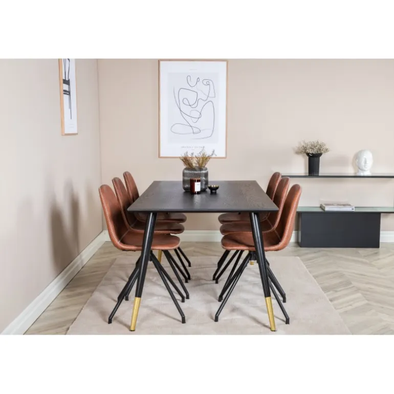 Dipp t Spisebordssæt - Sort og Brun