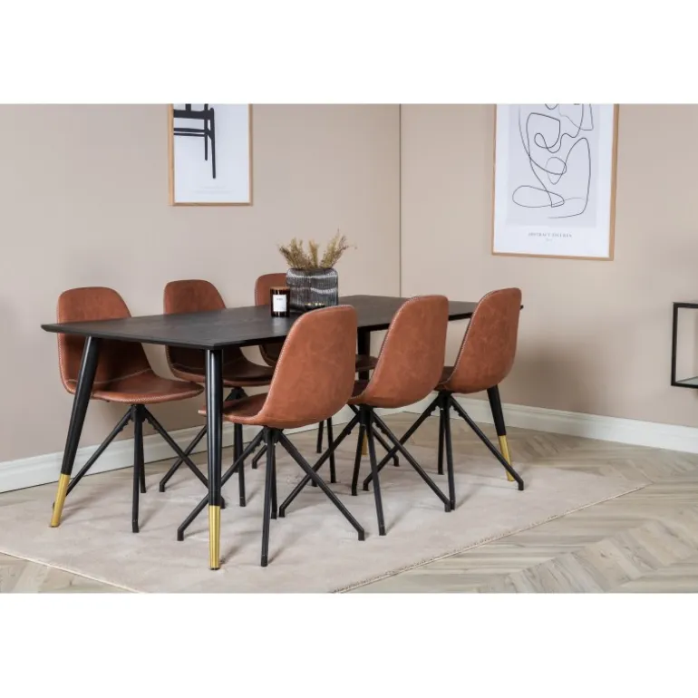 Dipp t Spisebordssæt - Sort og Brun