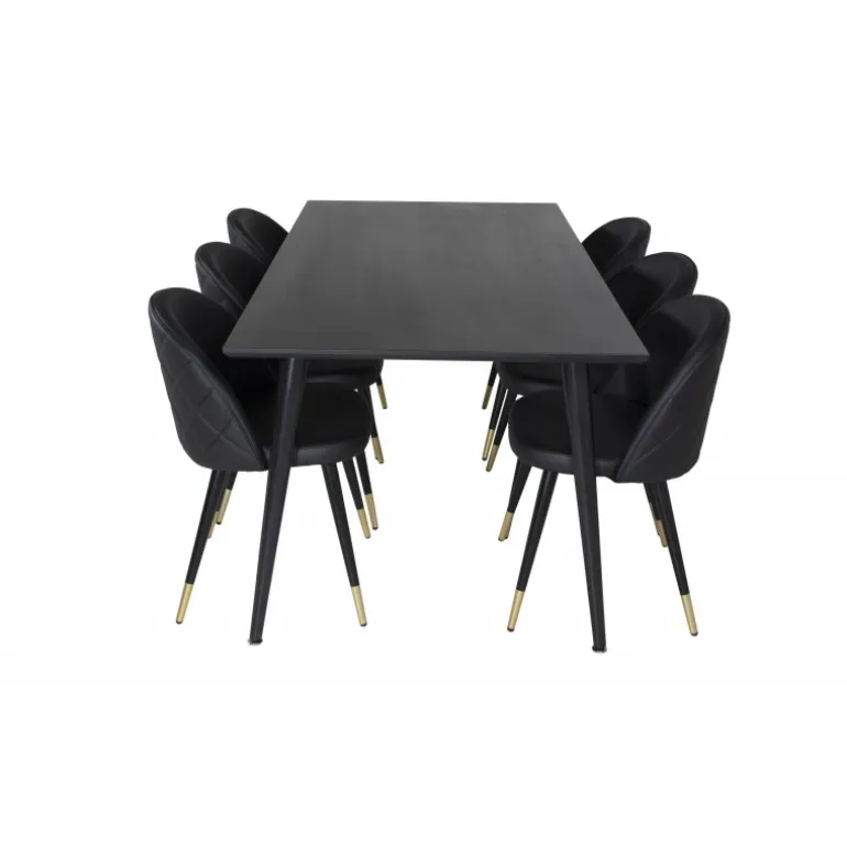 Dipp t Spisebordssæt - Sort og Messing