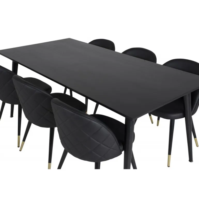 Dipp t Spisebordssæt - Sort og Messing