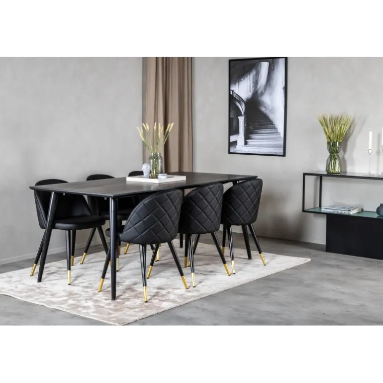 Dipp t Spisebordssæt - Sort og Messing