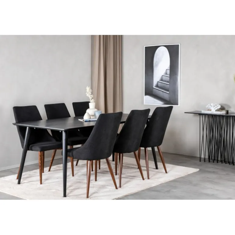 Dipp t Spisebordssæt - Sort og Natur