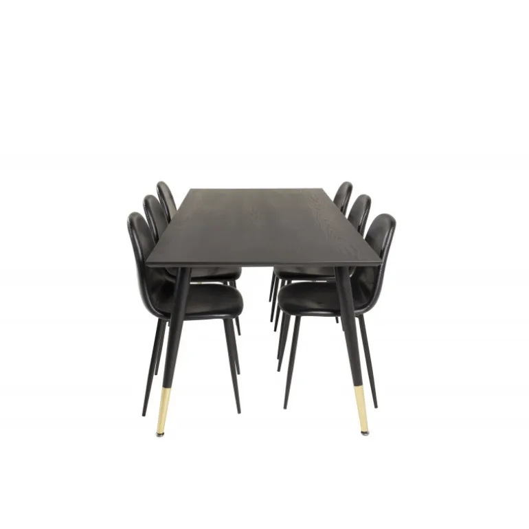 Dipp t Spisebordssæt - Sort og Messing